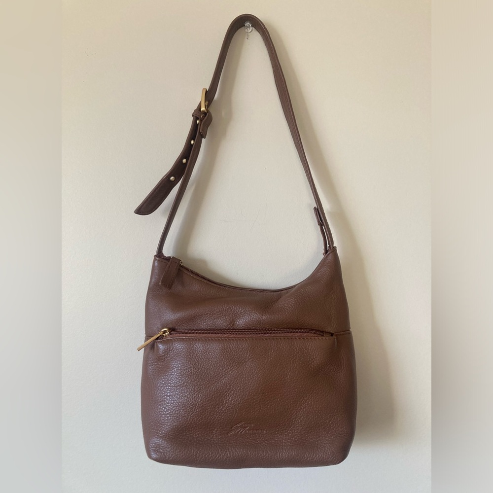 Stone Mountain small Brown Leather Shoulder Bag